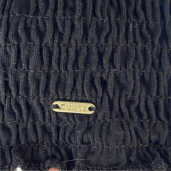 Guess Los Angeles Cotton Tube Top Size Small Crop Stretch Black Y2K Women Trendy - Picture 3 of 8